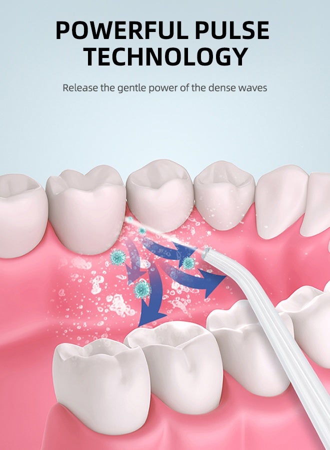 Portable Cordless Water Flosser for Teeth  3 Modes (Weak, Hard, Pulse) - Rechargeable Oral Irrigator for Travel, Braces & Gums Care - Image 4